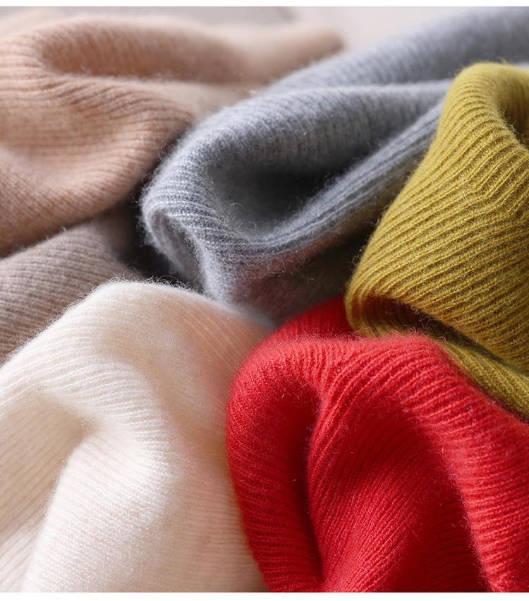 Neutral winter outfits with wool coat and knit sweater